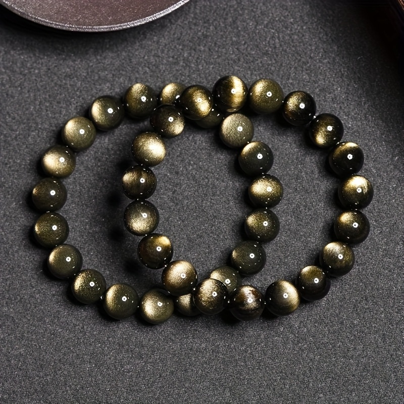 Natural Golden Obsidian Bracelet, Attract Wealth Gift